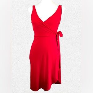 Express Red Wrap Dress XXS  - Knee Length Belt

Approximately 32 inches long